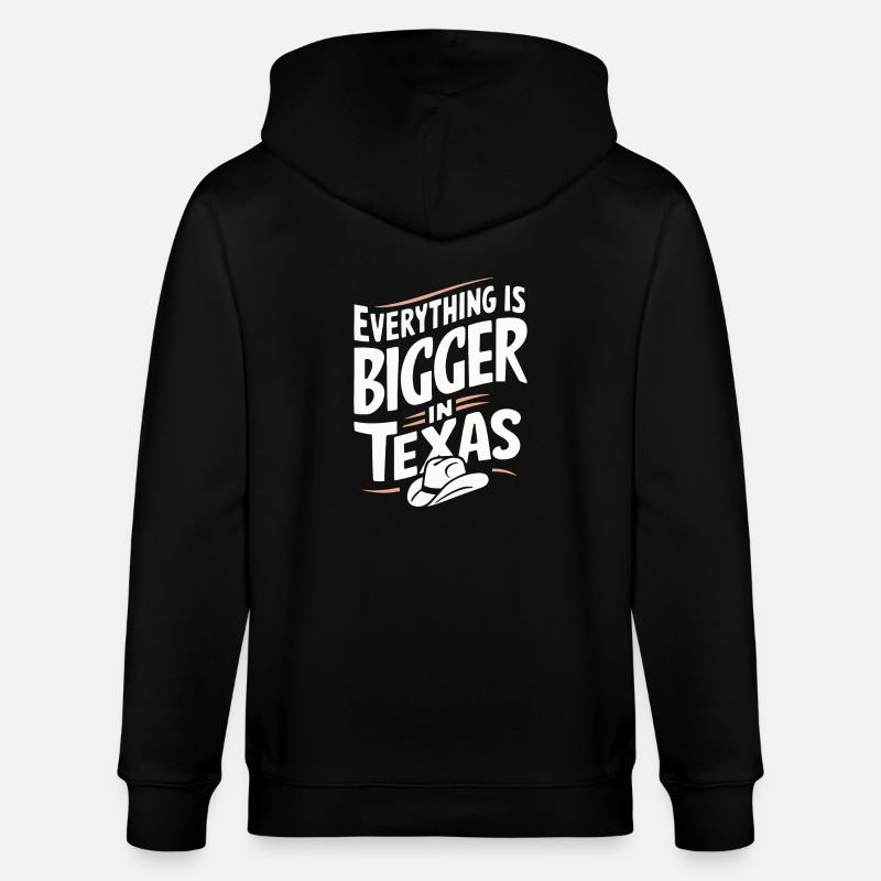 Texas State Texans Texas - Stanley/Stella CULTIVATOR  Unisex Organic Hooded Jacket - black