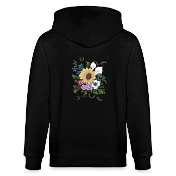 Arrangement de fleurs - Veste à capuche bio CULTIVATOR Stanley/Stella Unisexe - noir - Dos - Anna (173cm)