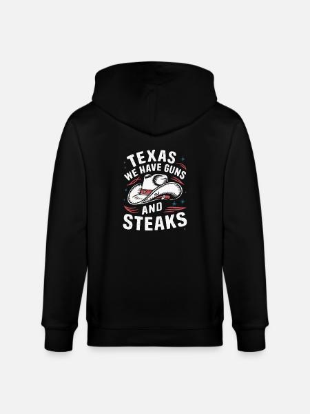 Texas State Texaner Texas - Stanley/Stella Unisex Bio-Kapuzenjacke CULTIVATOR - Schwarz