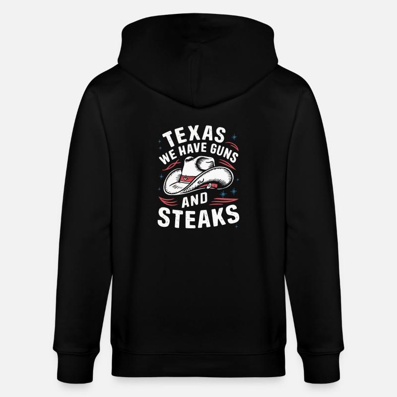 Texas State Texans Texas - Stanley/Stella CULTIVATOR  Unisex Organic Hooded Jacket - black