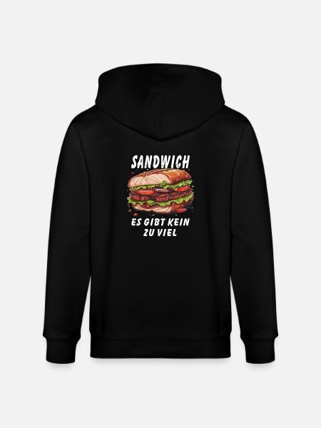 SANDWICH THERE'S NO TOO MUCH - Stanley/Stella CULTIVATOR Unisex Organic Hooded Jacket - black