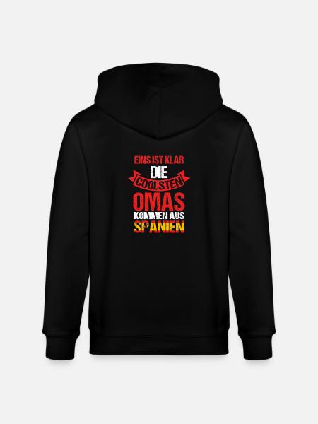 Spanier Oma Großmutter Spanien - Stanley/Stella Unisex Bio-Kapuzenjacke CULTIVATOR - Schwarz
