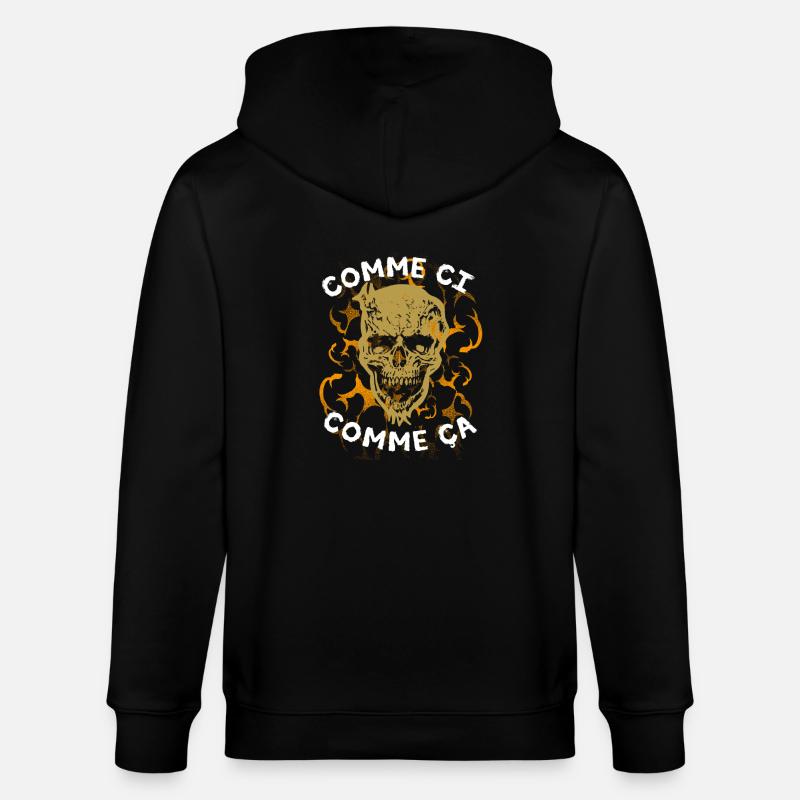 Comme ci comme ça Skull - Veste à capuche bio CULTIVATOR Stanley/Stella Unisexe - noir