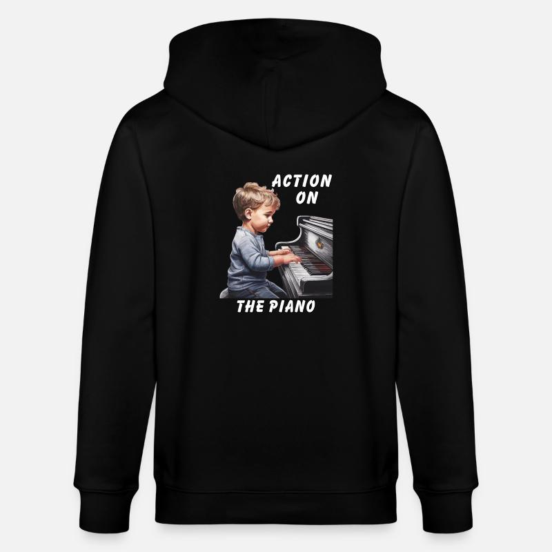 ACTION ON THE PIANO - Stanley/Stella Unisex Bio-Kapuzenjacke CULTIVATOR  - Schwarz