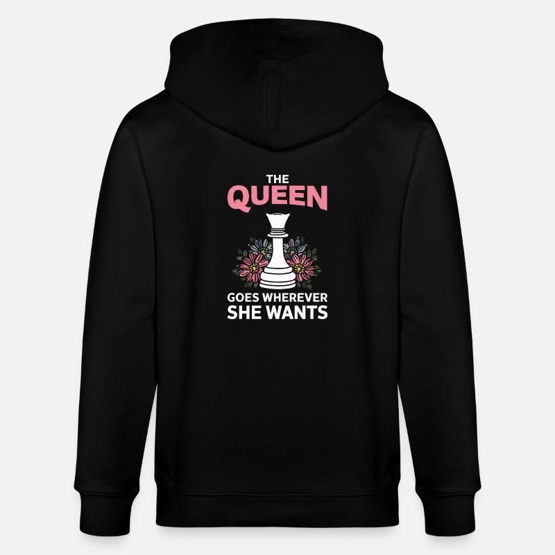 Chess Chess Player - Stanley/Stella CULTIVATOR Unisex Organic Hooded Jacket - black