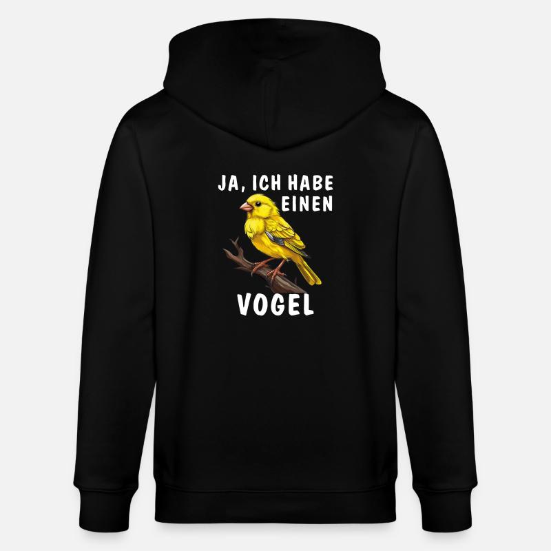 , J’AI UN OISEAU - Veste à capuche bio CULTIVATOR Stanley/Stella Unisexe - noir