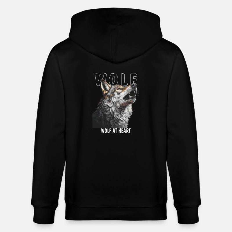 LOUP DANS L’ÂME - Veste à capuche bio CULTIVATOR Stanley/Stella Unisexe - noir