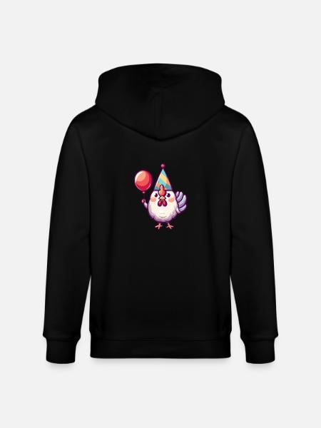 Rooster Birthday Comic - Stanley/Stella CULTIVATOR Unisex Organic Hooded Jacket - black