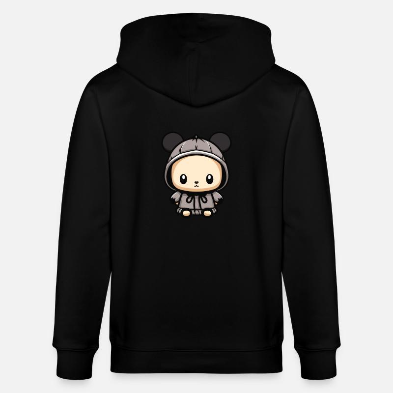 Maus Winter Comic Niedlich - Stanley/Stella Unisex Bio-Kapuzenjacke CULTIVATOR  - Schwarz