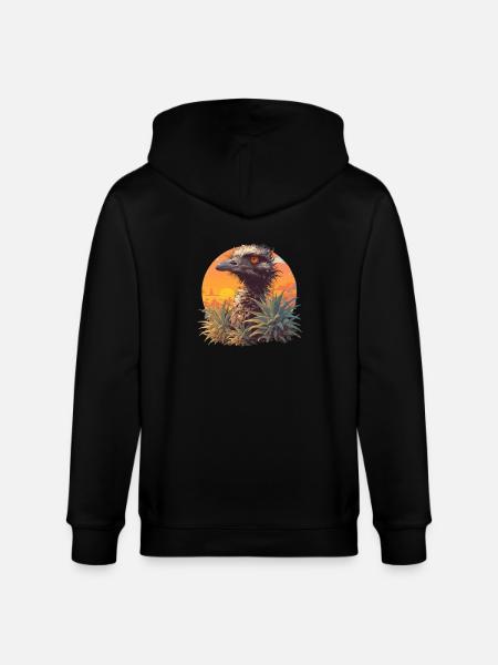 Emus Emu - Stanley/Stella CULTIVATOR Unisex Organic Hooded Jacket - black