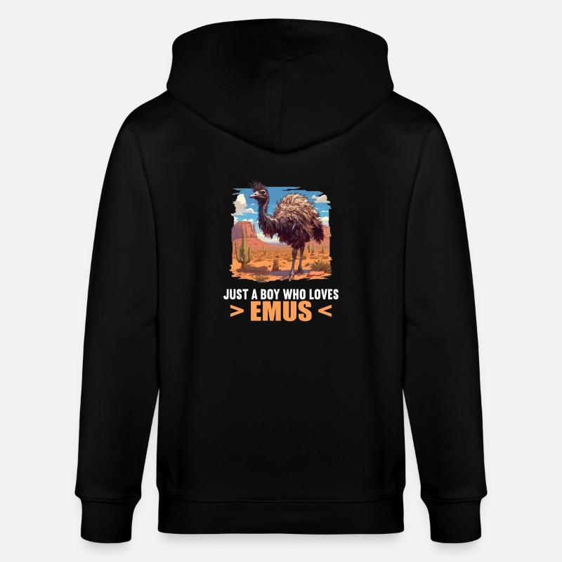 Emus Emu - Veste à capuche bio CULTIVATOR Stanley/Stella Unisexe - noir