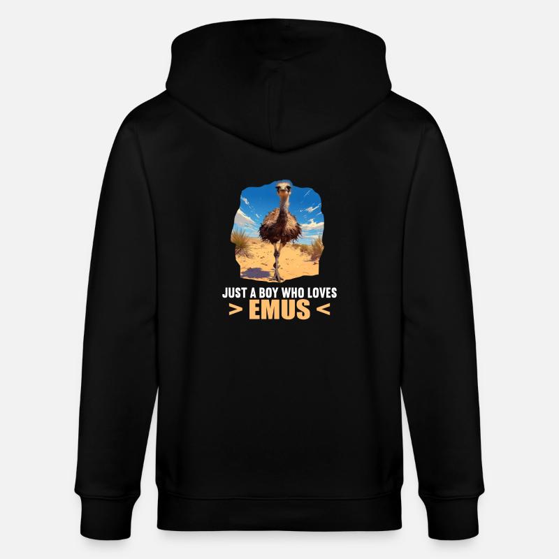 Emus Emu - Veste à capuche bio CULTIVATOR Stanley/Stella Unisexe - noir