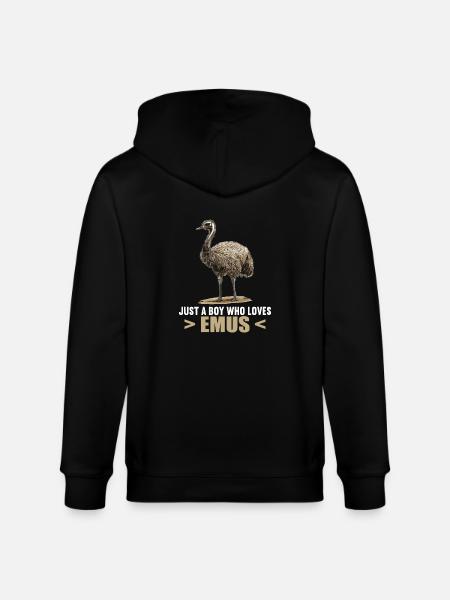 Emus Emu - Stanley/Stella CULTIVATOR  Unisex Organic Hooded Jacket - black