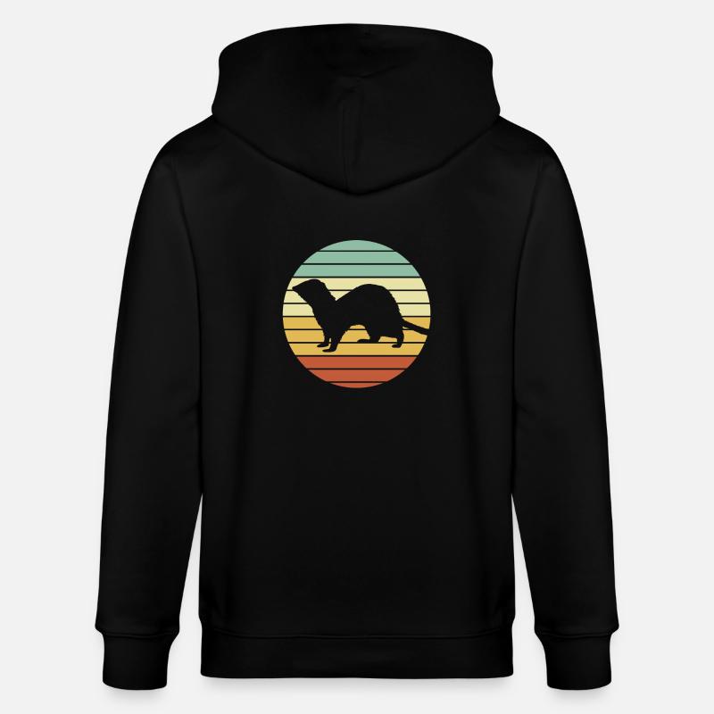 Frettchen - Stanley/Stella Unisex Bio-Kapuzenjacke CULTIVATOR  - Schwarz