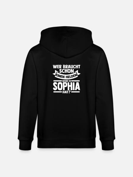 First name Heroine Sophia - Stanley/Stella CULTIVATOR Unisex Organic Hooded Jacket - black