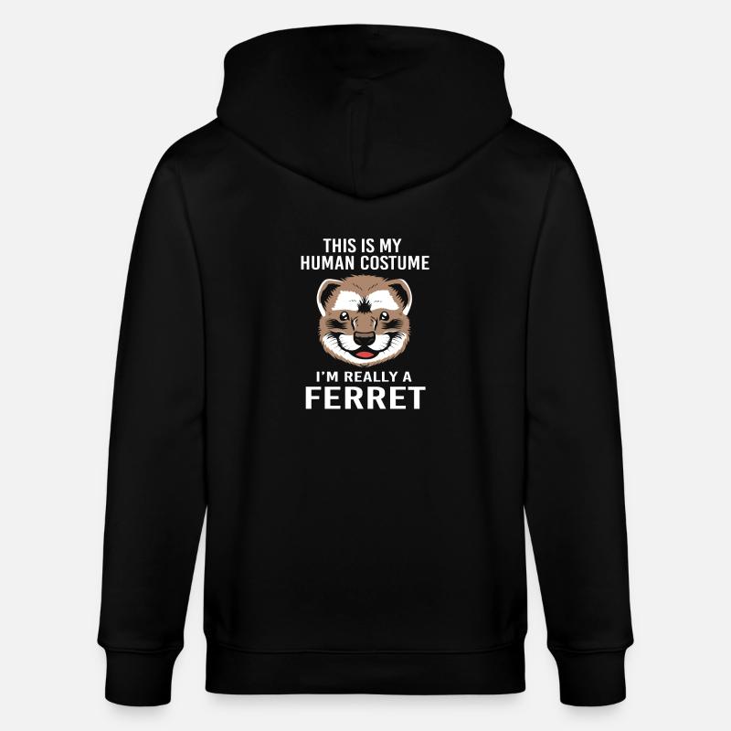 Frettchen - Stanley/Stella Unisex Bio-Kapuzenjacke CULTIVATOR  - Schwarz