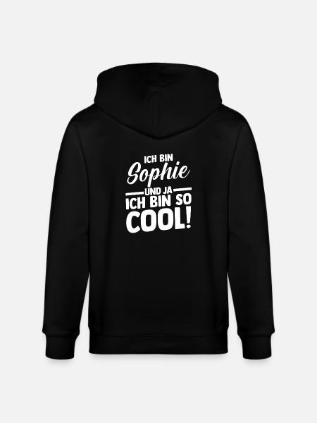 First name Sophie - Stanley/Stella CULTIVATOR Unisex Organic Hooded Jacket - black