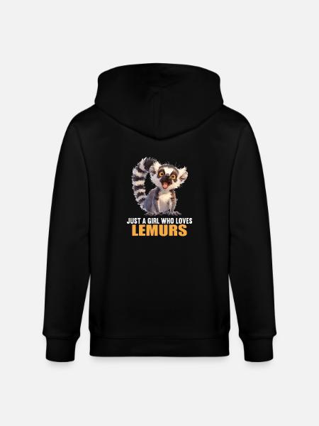 Lemuren Lemurs Lemur - Stanley/Stella CULTIVATOR  Unisex Organic Hooded Jacket - black