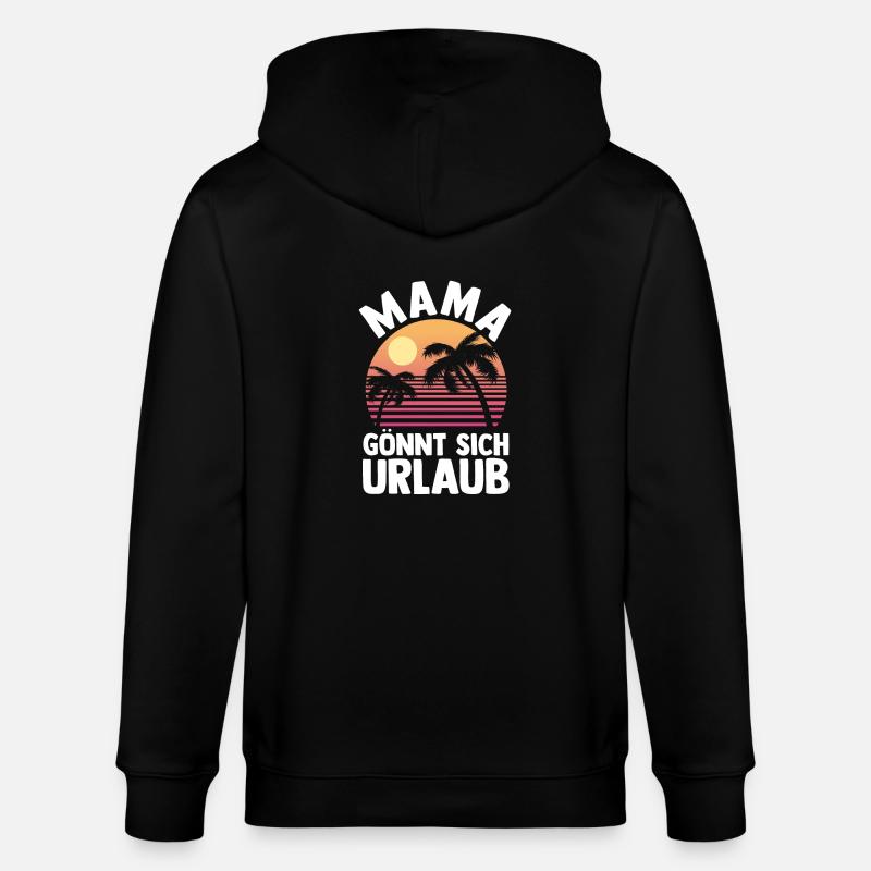 Urlaub Urlauberin Mutter Mama - Stanley/Stella Unisex Bio-Kapuzenjacke CULTIVATOR - Schwarz