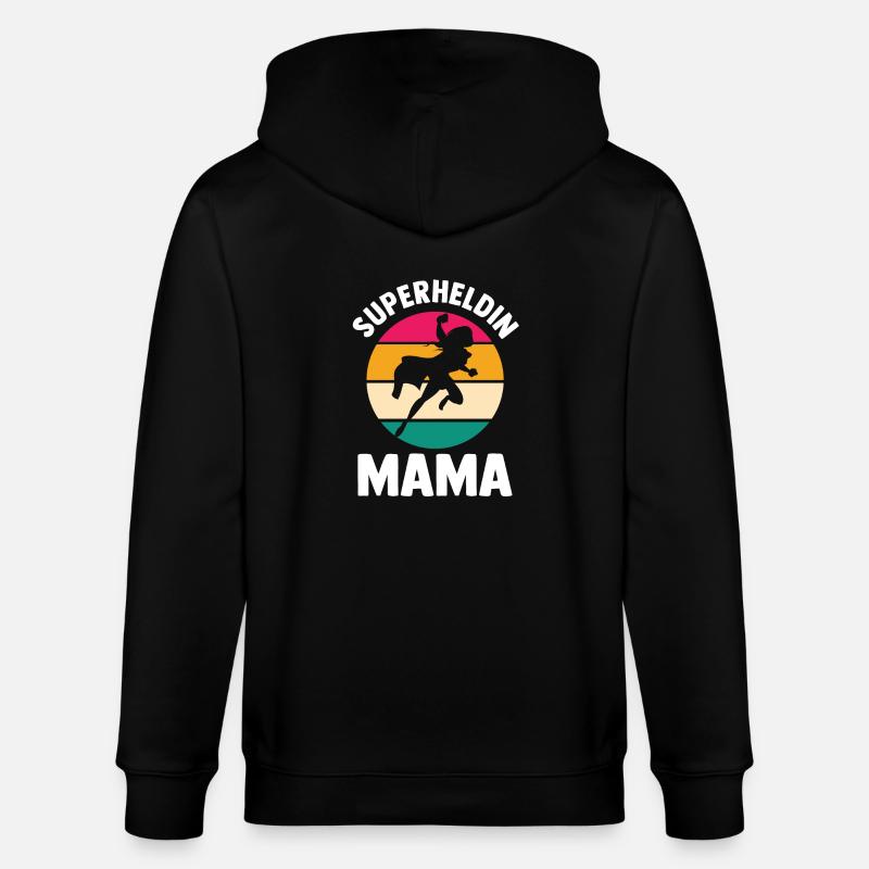 Mutter Superheldin Mama - Stanley/Stella Unisex Bio-Kapuzenjacke CULTIVATOR - Schwarz