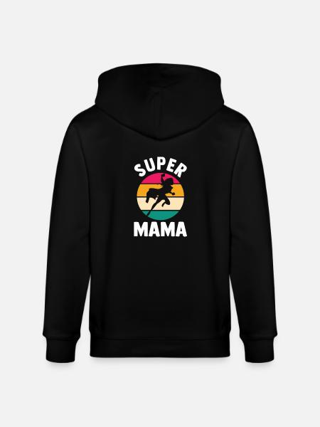 Mutter Superheldin Mama - Stanley/Stella Unisex Bio-Kapuzenjacke CULTIVATOR  - Schwarz