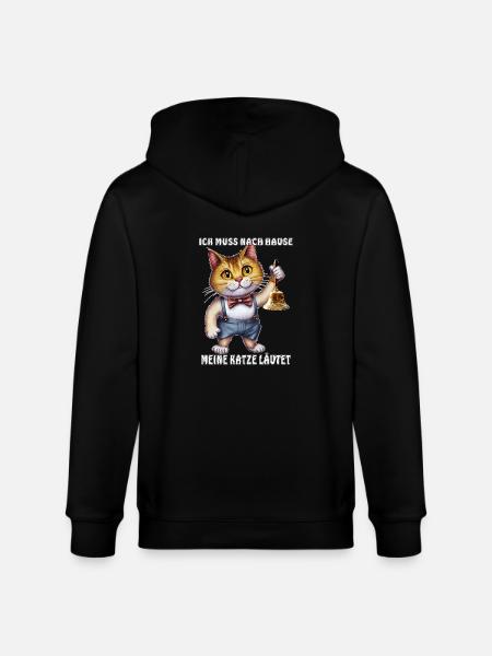 MY CAT RINGS - Stanley/Stella CULTIVATOR Unisex Organic Hooded Jacket - black