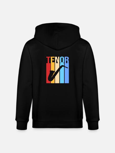 Saxophone Saxophonist - Stanley/Stella CULTIVATOR  Unisex Organic Hooded Jacket - black