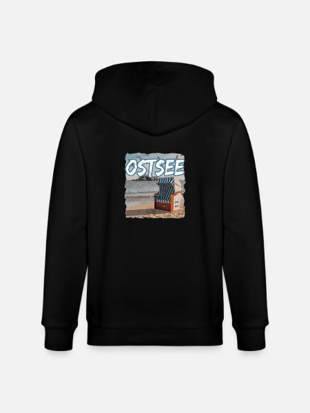 Ostsee Strandkorb - Stanley/Stella Unisex Bio-Kapuzenjacke CULTIVATOR - Schwarz