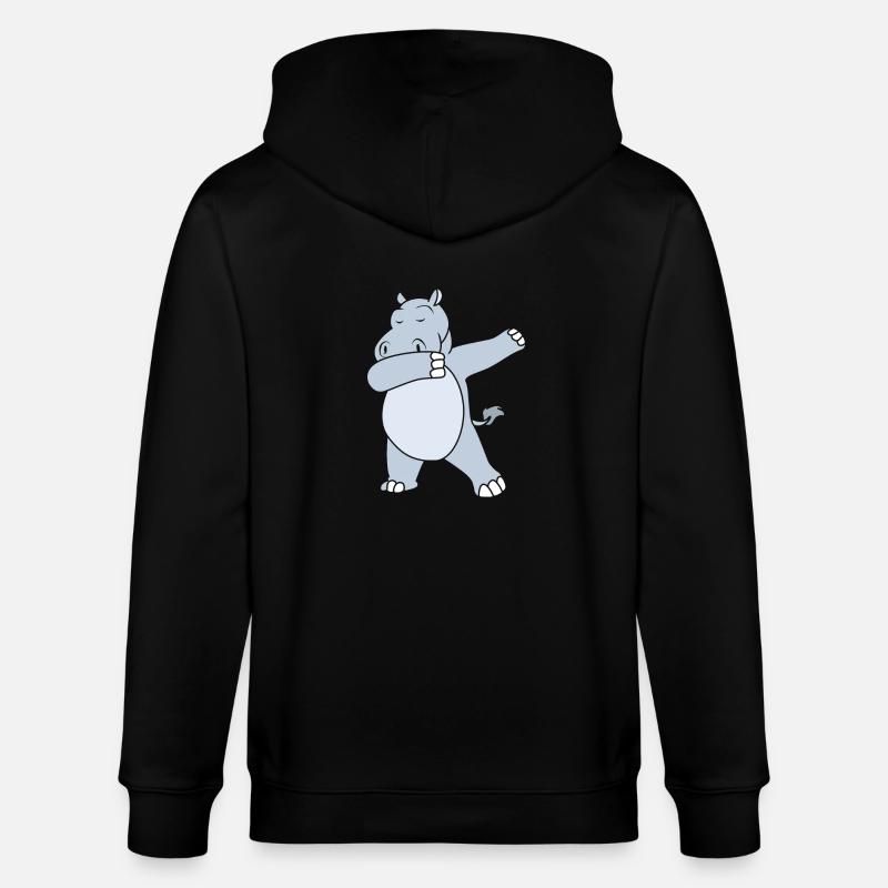 Nilpferd - Stanley/Stella Unisex Bio-Kapuzenjacke CULTIVATOR  - Schwarz