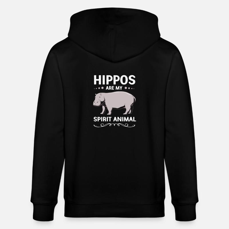 Nilpferd - Stanley/Stella Unisex Bio-Kapuzenjacke CULTIVATOR  - Schwarz
