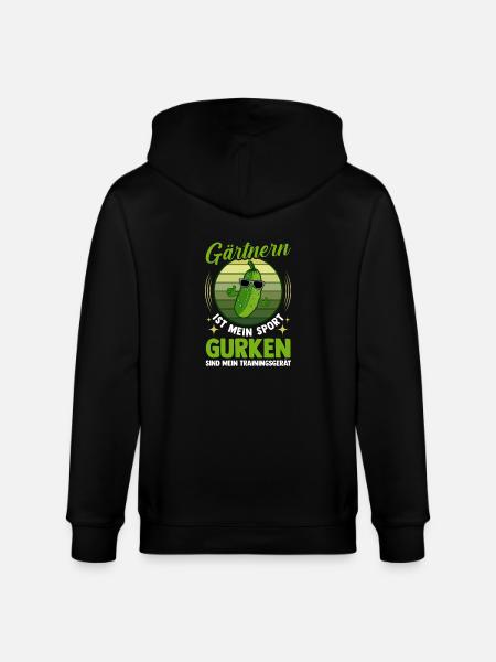 Gärtner Gurke Bauer Garten - Stanley/Stella Unisex Bio-Kapuzenjacke CULTIVATOR  - Schwarz