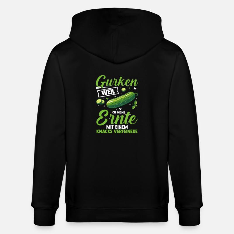 Gärtner Gurke Bauer Garten - Stanley/Stella Unisex Bio-Kapuzenjacke CULTIVATOR  - Schwarz
