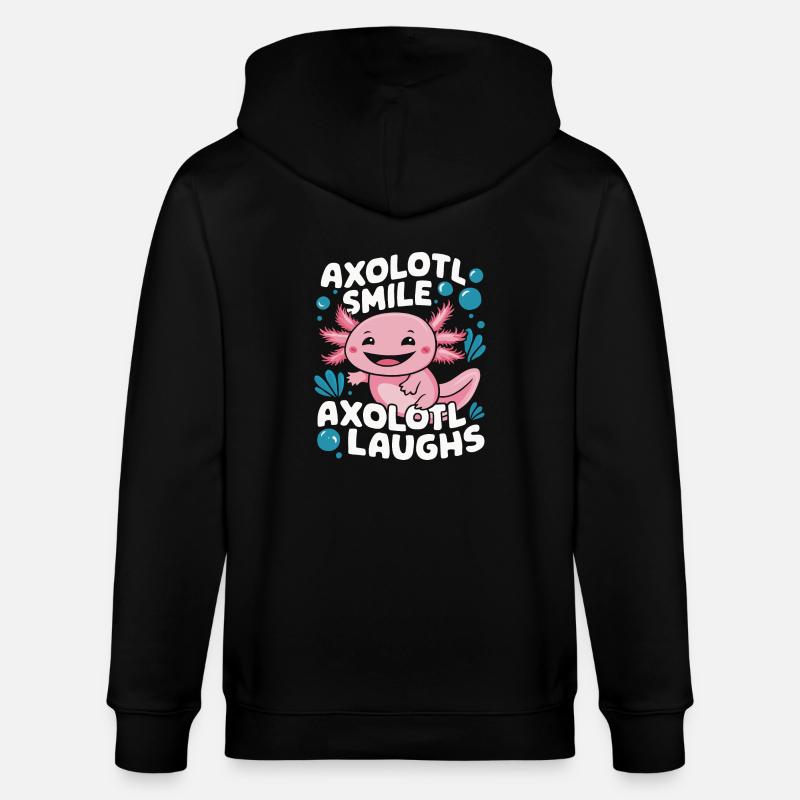 Poisson axolotl - Veste à capuche bio CULTIVATOR Stanley/Stella Unisexe - noir
