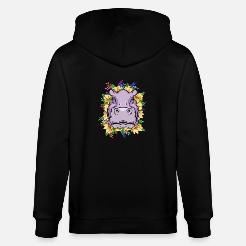 Hippopotame - Veste à capuche bio CULTIVATOR Stanley/Stella Unisexe - noir