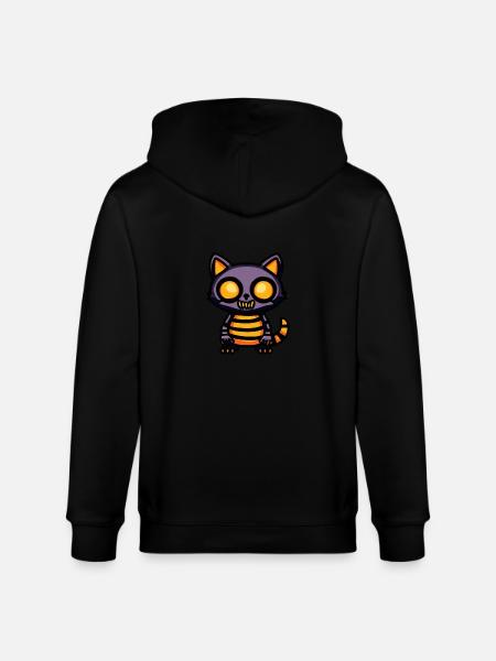 Waschbär Halloween Tier - Stanley/Stella Unisex Bio-Kapuzenjacke CULTIVATOR  - Schwarz