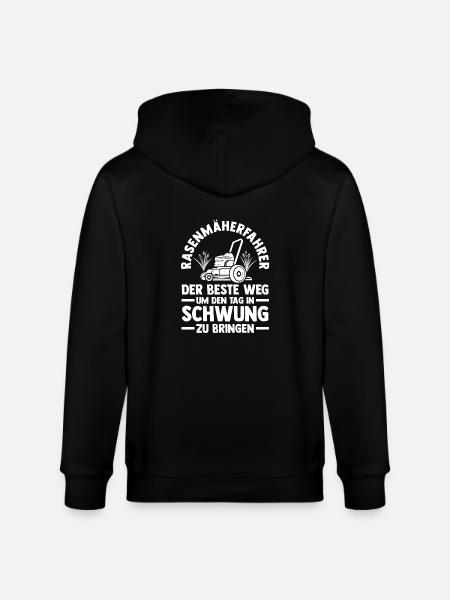 Gärtner Rasenmäher Bauer Garten - Stanley/Stella Unisex Bio-Kapuzenjacke CULTIVATOR  - Schwarz