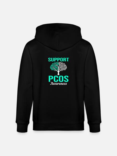 Pcos Awareness - Stanley/Stella CULTIVATOR Unisex Organic Hooded Jacket - black