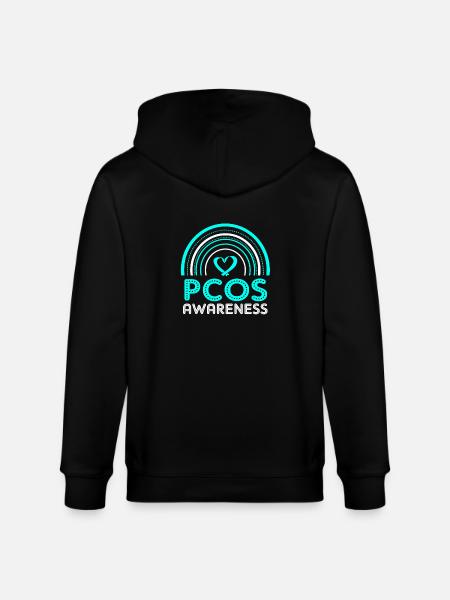 Pcos Awareness - Stanley/Stella CULTIVATOR Unisex Organic Hooded Jacket - black