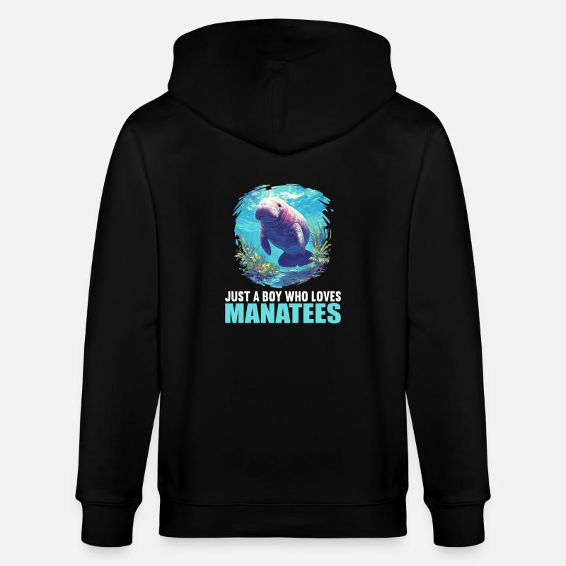 Seekuh Manatees Manatee - Stanley/Stella Unisex Bio-Kapuzenjacke CULTIVATOR  - Schwarz