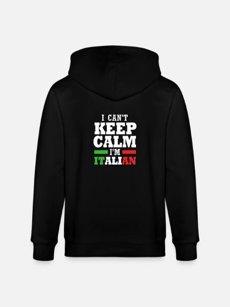 Italian Italia Italy - Stanley/Stella CULTIVATOR  Unisex Organic Hooded Jacket - black