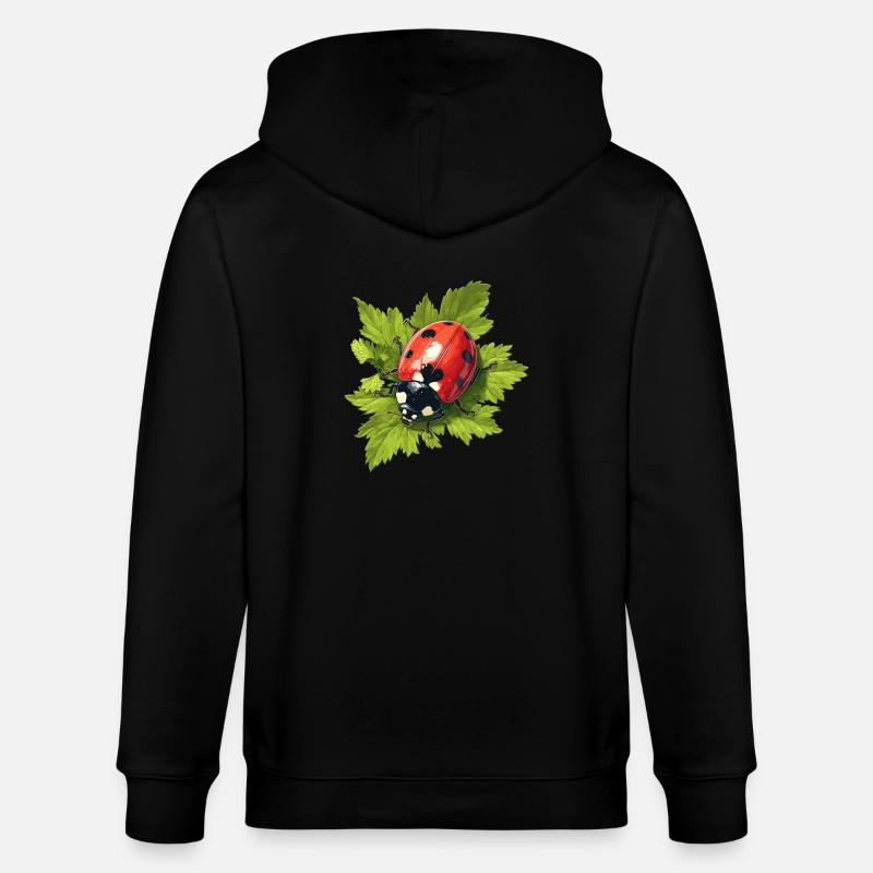 Ladybug Marienkäfer - Stanley/Stella Unisex Bio-Kapuzenjacke CULTIVATOR  - Schwarz