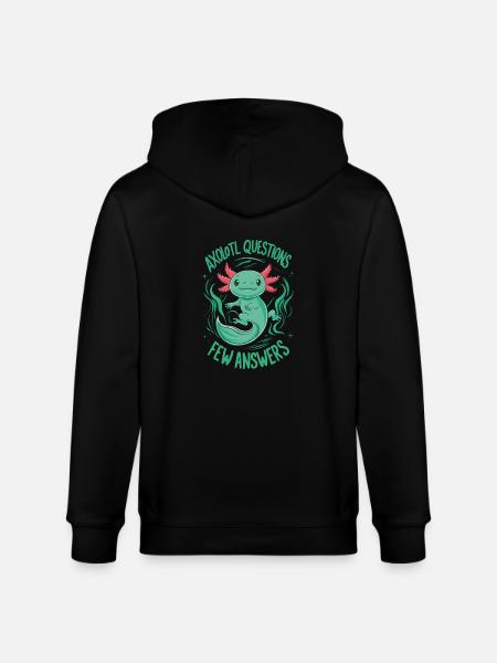 Poisson axolotl - Veste à capuche bio CULTIVATOR Stanley/Stella Unisexe - noir