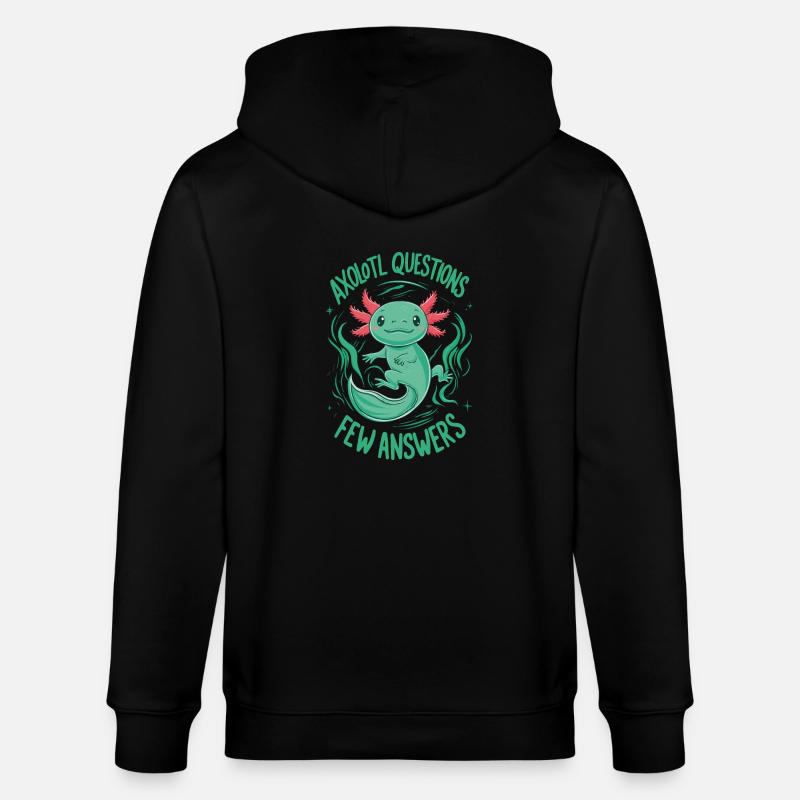 Poisson axolotl - Veste à capuche bio CULTIVATOR Stanley/Stella Unisexe - noir