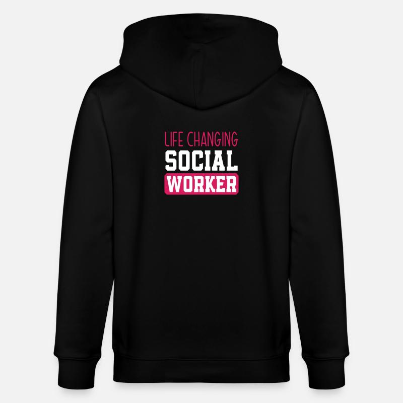 Leben Verändern Sozialarbeiter - Stanley/Stella Unisex Bio-Kapuzenjacke CULTIVATOR  - Schwarz