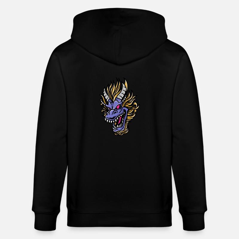 Fantasy RPG Magic Dungeon Dragon - Veste à capuche bio CULTIVATOR Stanley/Stella Unisexe - noir