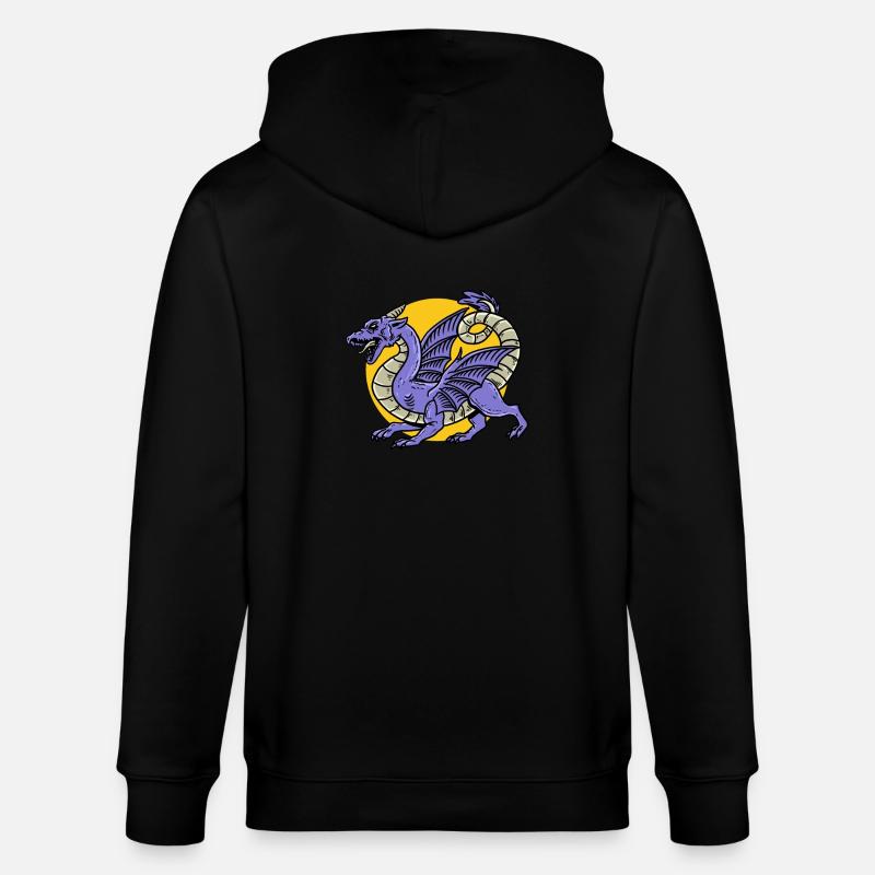Fantasy RPG Dragon Magic Dungeon - Veste à capuche bio CULTIVATOR Stanley/Stella Unisexe - noir