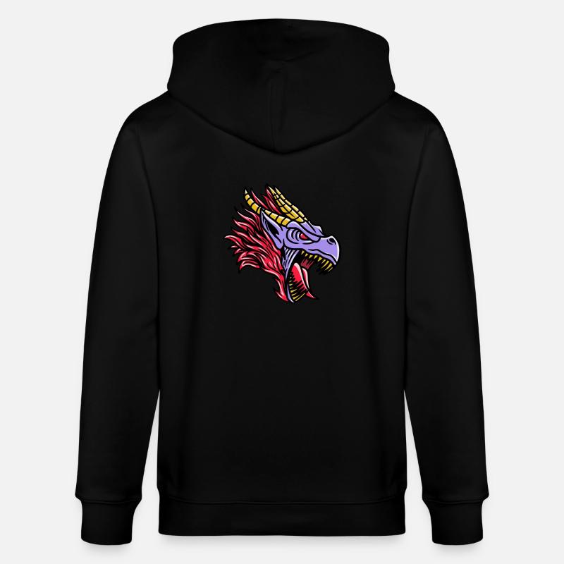 Fantasy RPG Dragon Magic Dungeon - Veste à capuche bio CULTIVATOR Stanley/Stella Unisexe - noir