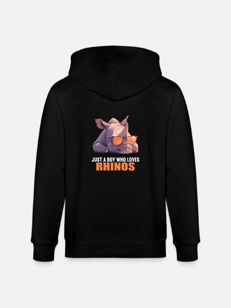 Rhino Nashörner Nashorn - Stanley/Stella Unisex Bio-Kapuzenjacke CULTIVATOR - Schwarz
