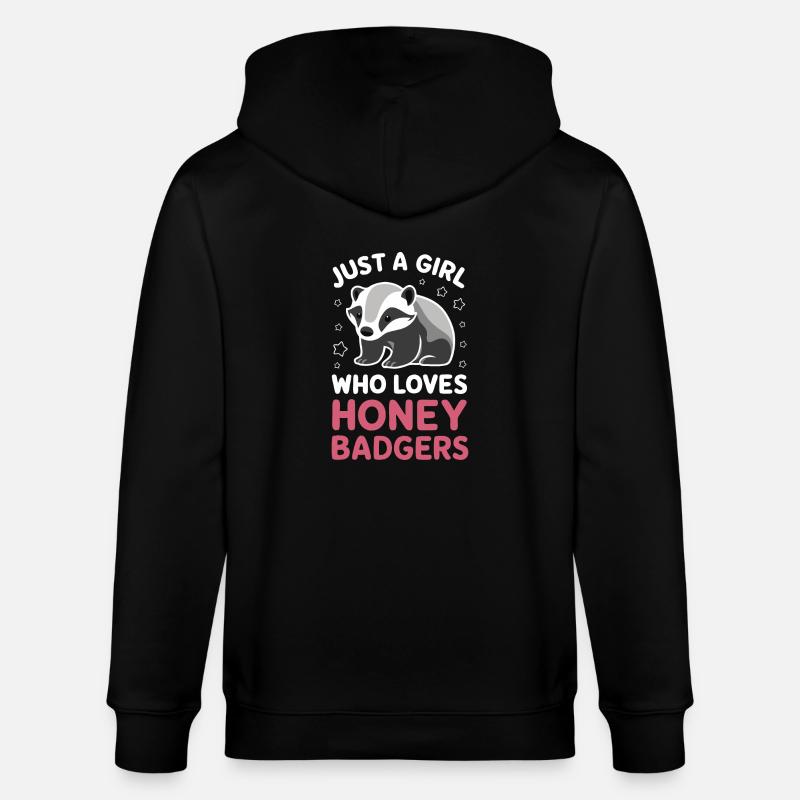 Dachs Honigdachs Tier - Stanley/Stella Unisex Bio-Kapuzenjacke CULTIVATOR  - Schwarz