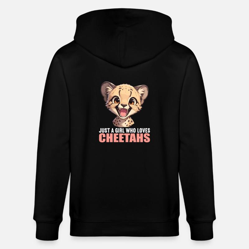 Guépard Geparde Gepard - Veste à capuche bio CULTIVATOR Stanley/Stella Unisexe - noir